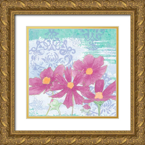Coreopsis Tangle I Gold Ornate Wood Framed Art Print with Double Matting by Mark, Leslie