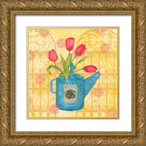 Garden Gift I Gold Ornate Wood Framed Art Print with Double Matting by Mark, Leslie