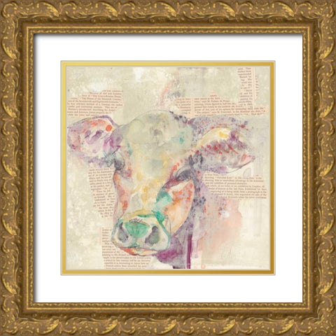 Farm Collage II Gold Ornate Wood Framed Art Print with Double Matting by Goldberger, Jennifer
