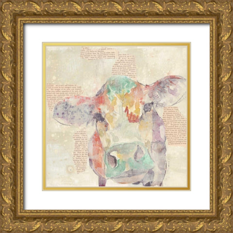 Farm Collage IV Gold Ornate Wood Framed Art Print with Double Matting by Goldberger, Jennifer