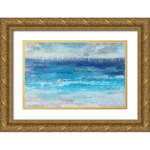 Sailing Afar I Gold Ornate Wood Framed Art Print with Double Matting by OToole, Tim