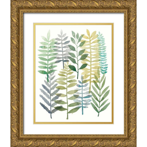 Watercolor Botany I Gold Ornate Wood Framed Art Print with Double Matting by Meagher, Megan
