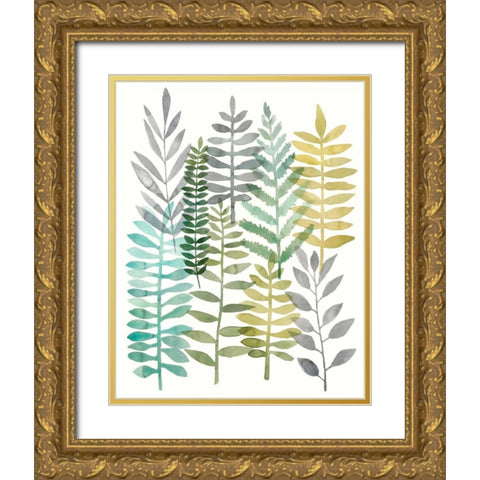 Watercolor Botany II Gold Ornate Wood Framed Art Print with Double Matting by Meagher, Megan