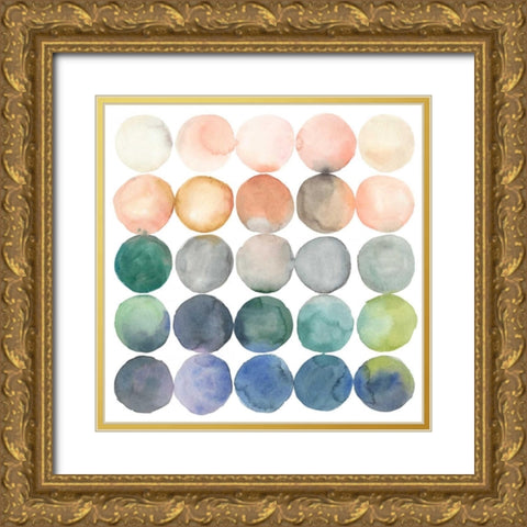 Color Relationships I Gold Ornate Wood Framed Art Print with Double Matting by Meagher, Megan