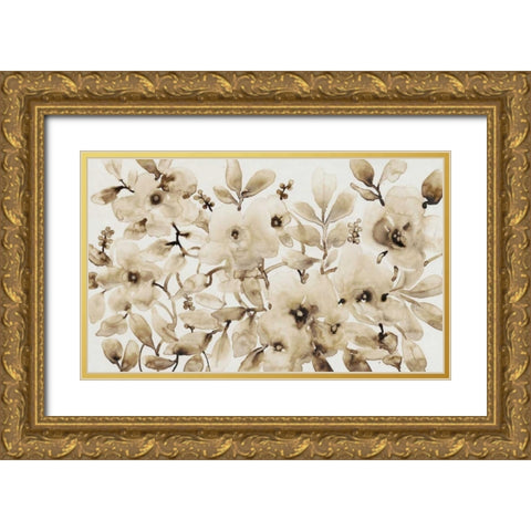 Blooming Umber II Gold Ornate Wood Framed Art Print with Double Matting by OToole, Tim