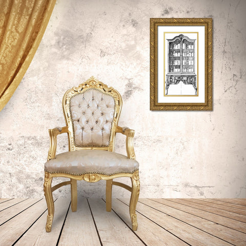 Custom Furniture Blueprint II Gold Ornate Wood Framed Art Print with Double Matting by Vision Studio