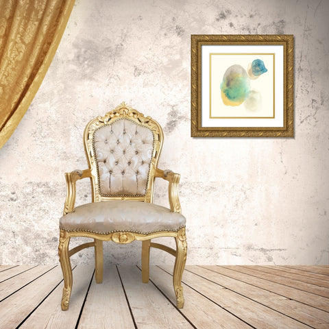 Fluid Geology II Gold Ornate Wood Framed Art Print with Double Matting by Vess, June Erica