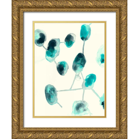 Fluid Structure II Gold Ornate Wood Framed Art Print with Double Matting by Vess, June Erica