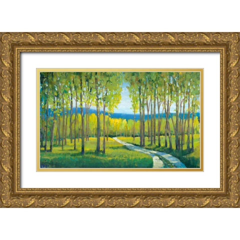 Morning Stroll I Gold Ornate Wood Framed Art Print with Double Matting by OToole, Tim