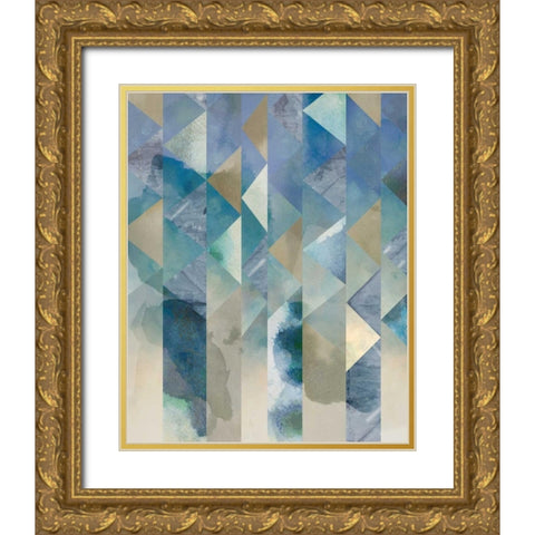 Ocean Reflections I Gold Ornate Wood Framed Art Print with Double Matting by Zarris, Chariklia