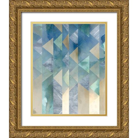 Ocean Reflections II Gold Ornate Wood Framed Art Print with Double Matting by Zarris, Chariklia
