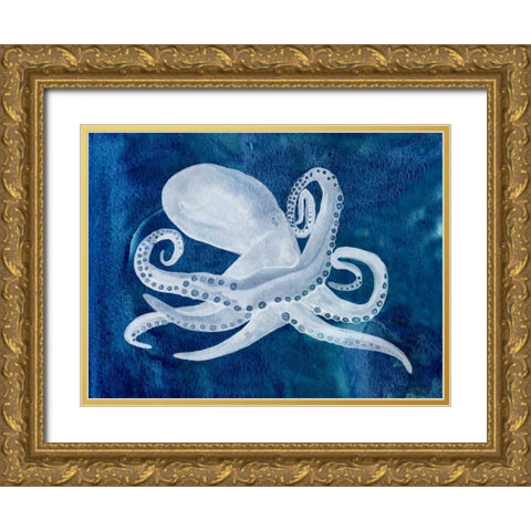 Cephalopod I Gold Ornate Wood Framed Art Print with Double Matting by Ludwig, Alicia