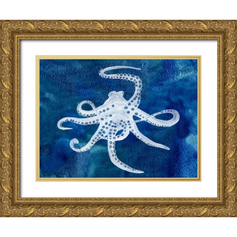 Cephalopod II Gold Ornate Wood Framed Art Print with Double Matting by Ludwig, Alicia