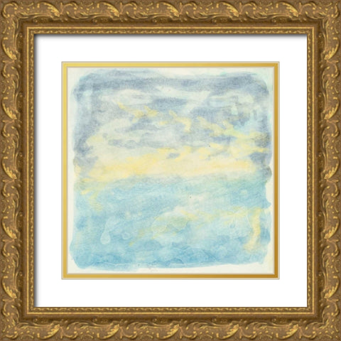 Murmured Landscape I Gold Ornate Wood Framed Art Print with Double Matting by Stramel, Renee W.