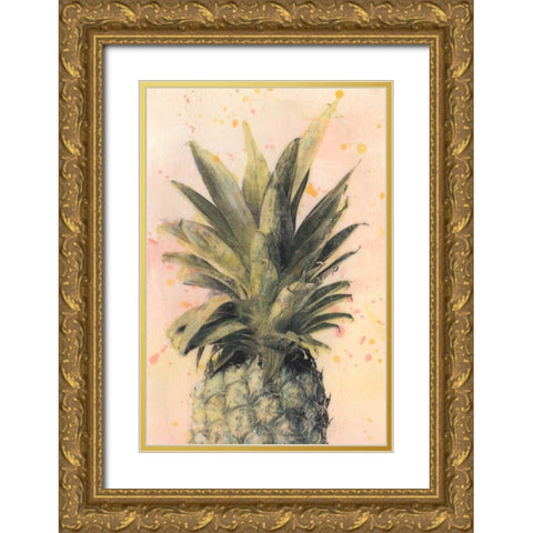 Pineapple Delight I Gold Ornate Wood Framed Art Print with Double Matting by McCavitt, Naomi