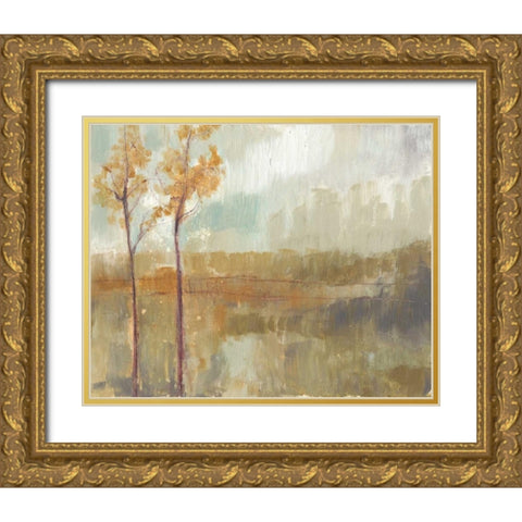 Pastoral Ochre  I Gold Ornate Wood Framed Art Print with Double Matting by Goldberger, Jennifer
