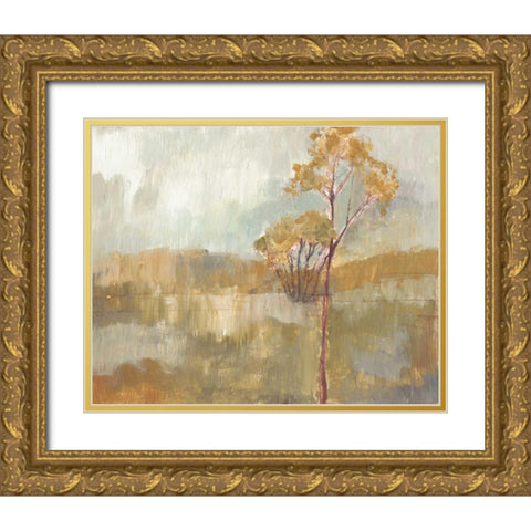 Pastoral Ochre  II Gold Ornate Wood Framed Art Print with Double Matting by Goldberger, Jennifer