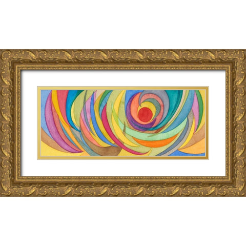 Watercolor Arches Gold Ornate Wood Framed Art Print with Double Matting by Galapon, Nikki