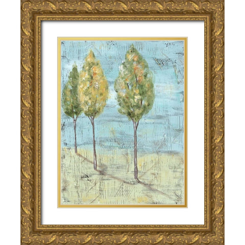 Grove I Gold Ornate Wood Framed Art Print with Double Matting by Reynolds, Jade