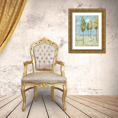 Grove II Gold Ornate Wood Framed Art Print with Double Matting by Reynolds, Jade