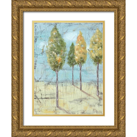 Grove II Gold Ornate Wood Framed Art Print with Double Matting by Reynolds, Jade