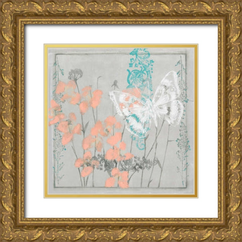 Gray Garden II Gold Ornate Wood Framed Art Print with Double Matting by Goldberger, Jennifer