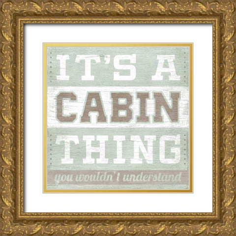 Lodge Life I Gold Ornate Wood Framed Art Print with Double Matting by Vess, June Erica