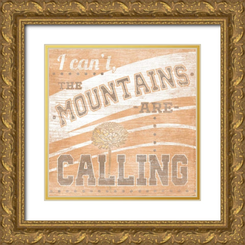 Lodge Life IV Gold Ornate Wood Framed Art Print with Double Matting by Vess, June Erica