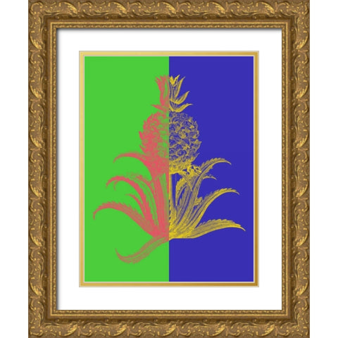 Pineapple Mix I Gold Ornate Wood Framed Art Print with Double Matting by Fagalde, Jarman