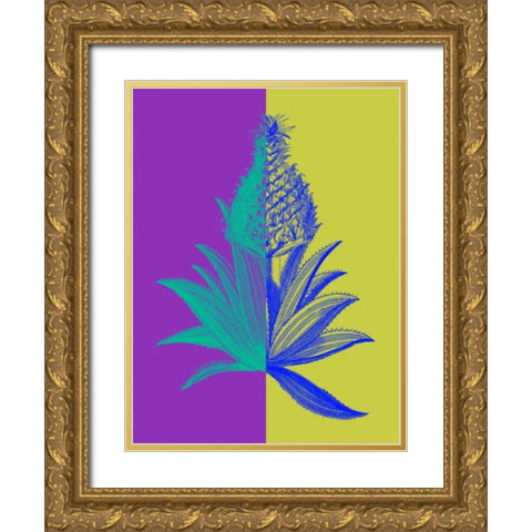Pineapple Mix II Gold Ornate Wood Framed Art Print with Double Matting by Fagalde, Jarman