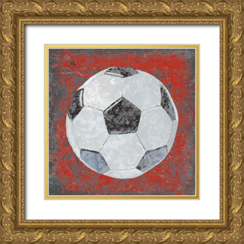 Grunge Sporting IV Gold Ornate Wood Framed Art Print with Double Matting by Studio W