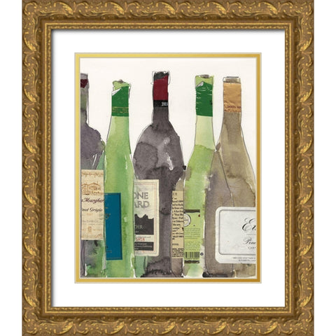 Custom Dinner Party I (ASH) Gold Ornate Wood Framed Art Print with Double Matting by Dixon, Samuel