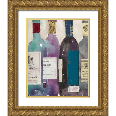 Custom Dinner Party II (ASH) Gold Ornate Wood Framed Art Print with Double Matting by Dixon, Samuel