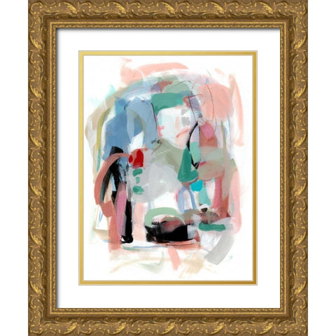 Summer Coral I Gold Ornate Wood Framed Art Print with Double Matting by Long, Christina