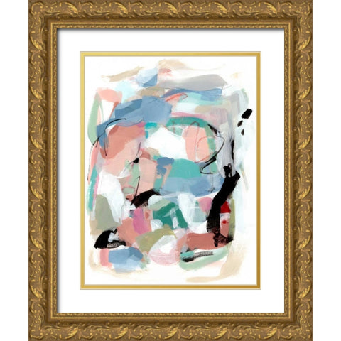 Summer Coral II Gold Ornate Wood Framed Art Print with Double Matting by Long, Christina