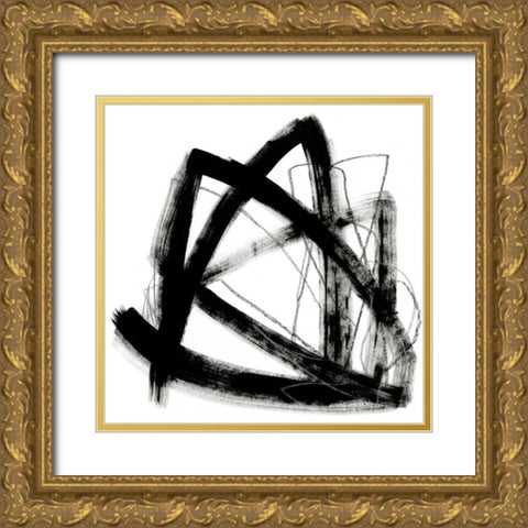 Tessellation IX Gold Ornate Wood Framed Art Print with Double Matting by Vess, June Erica
