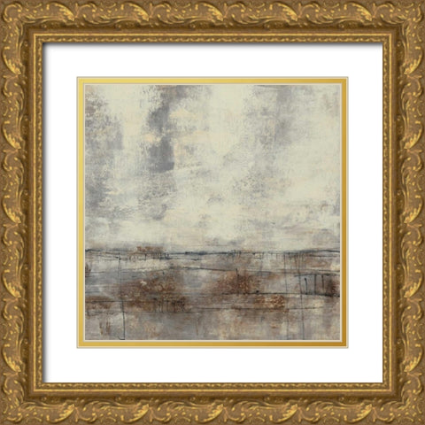 Neutral Plane II Gold Ornate Wood Framed Art Print with Double Matting by Goldberger, Jennifer