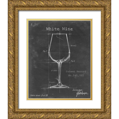 Barware Blueprint IV Gold Ornate Wood Framed Art Print with Double Matting by Harper, Ethan