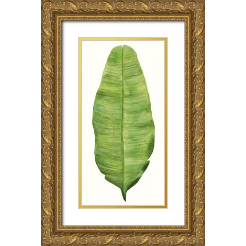 Tropical Breeze Leaves IV Gold Ornate Wood Framed Art Print with Double Matting by McCavitt, Naomi