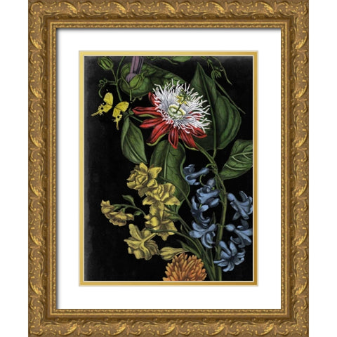 Dark Floral III Gold Ornate Wood Framed Art Print with Double Matting by McCavitt, Naomi