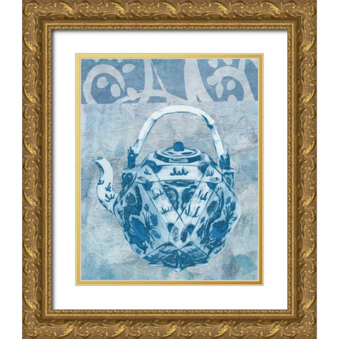Chinese Teapot  I Gold Ornate Wood Framed Art Print with Double Matting by McCavitt, Naomi