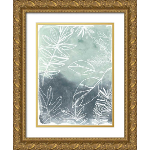 Tropical Batik I Gold Ornate Wood Framed Art Print with Double Matting by Vess, June Erica