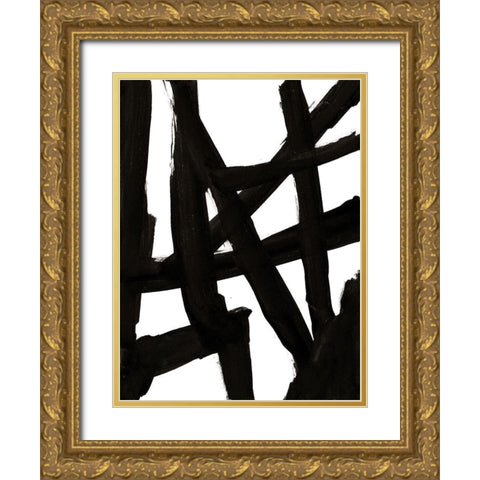 Jagged I Gold Ornate Wood Framed Art Print with Double Matting by McKenzie, Steve