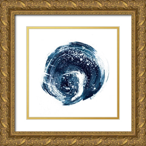 Indigo Nebula I Gold Ornate Wood Framed Art Print with Double Matting by Harper, Ethan