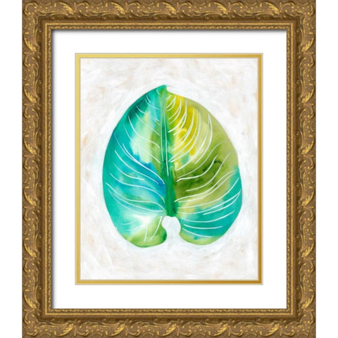 Ocean Side Palms  I Gold Ornate Wood Framed Art Print with Double Matting by Zarris, Chariklia