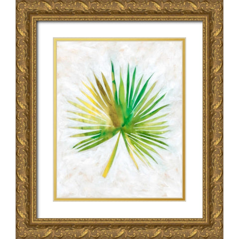 Ocean Side Palms  II Gold Ornate Wood Framed Art Print with Double Matting by Zarris, Chariklia