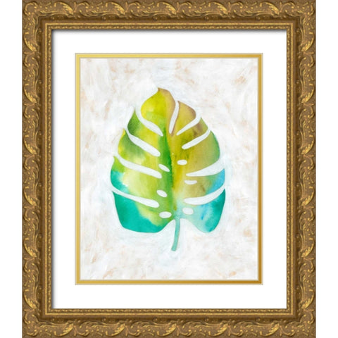 Ocean Side Palms  VI Gold Ornate Wood Framed Art Print with Double Matting by Zarris, Chariklia