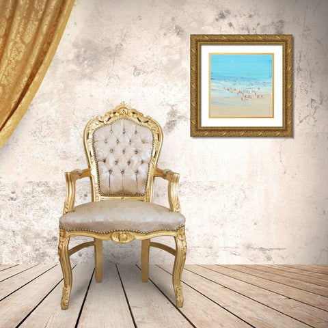 Beach Day I Gold Ornate Wood Framed Art Print with Double Matting by OToole, Tim