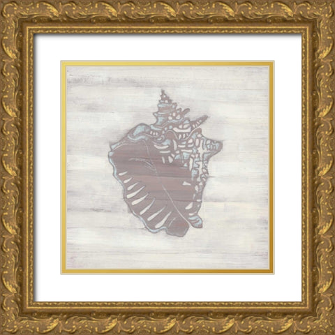 Driftwood Silhouette V Gold Ornate Wood Framed Art Print with Double Matting by Vess, June Erica