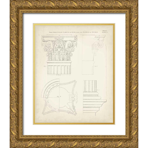 Greek and Roman Architecture I Gold Ornate Wood Framed Art Print with Double Matting by Kelly, Thomas